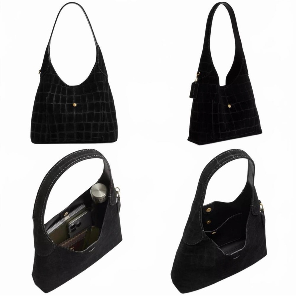 Coach Brooklyn 28 Suede in Black - Picture 5 of 7